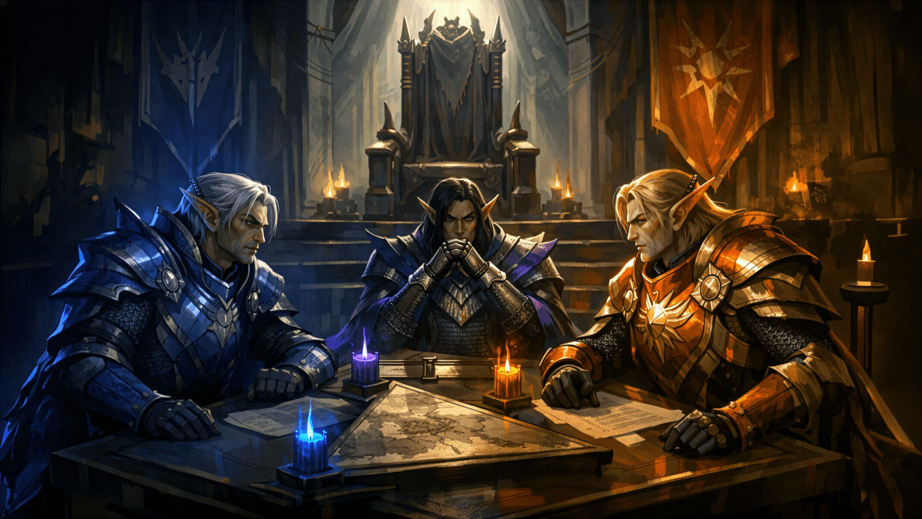 The alliance gathers beneath the canopy