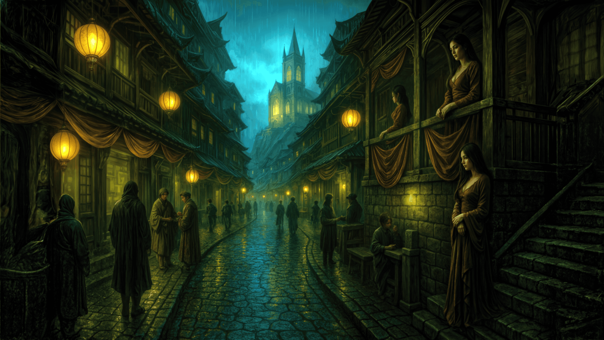 The mysterious alleys after dark